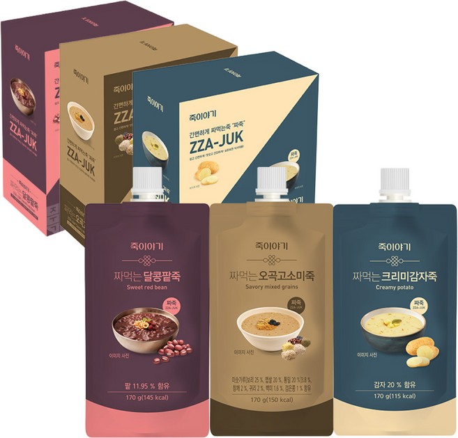 죽이이야기 간편한 짜먹는죽 170g 3종 X 6P 세트, 1개