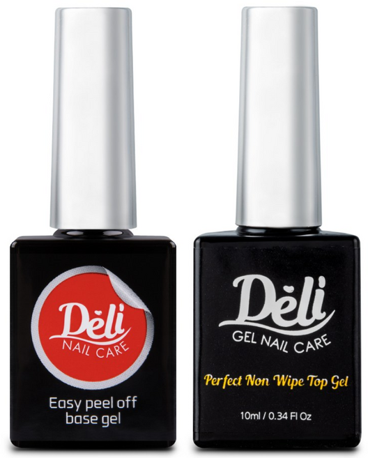 (델리 뷰티) 이지필오프 베이스젤 10ml+논와이프 탑젤 10ml, 1세트