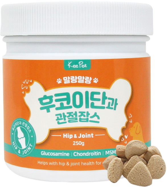 킵펫 강아지 말랑말랑 후코이단 잡스 영양제, 250g, 뼈/관절강화, 1개