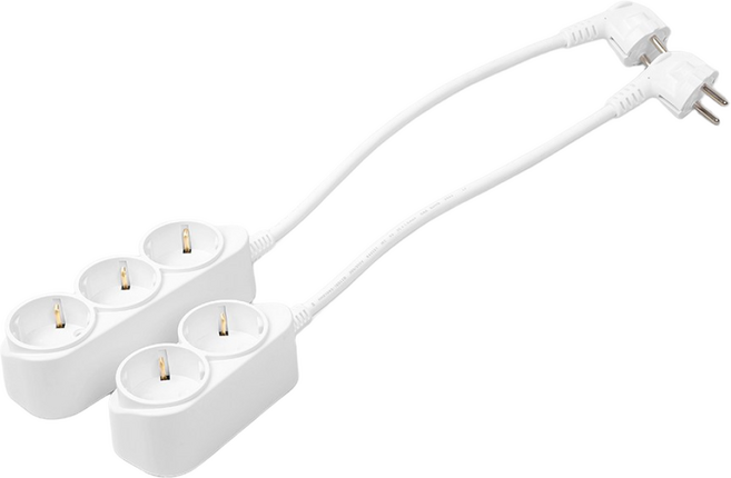 코니야 i탭 2구 3구 확장형 짧은 멀티탭 아이탭 10CM 30CM T자, 1개, 화이트