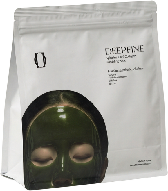 딥파인 스피루리나 쿨 콜라겐 프리미엄 모델링팩 500g 진정 보습, 1개, 1개입