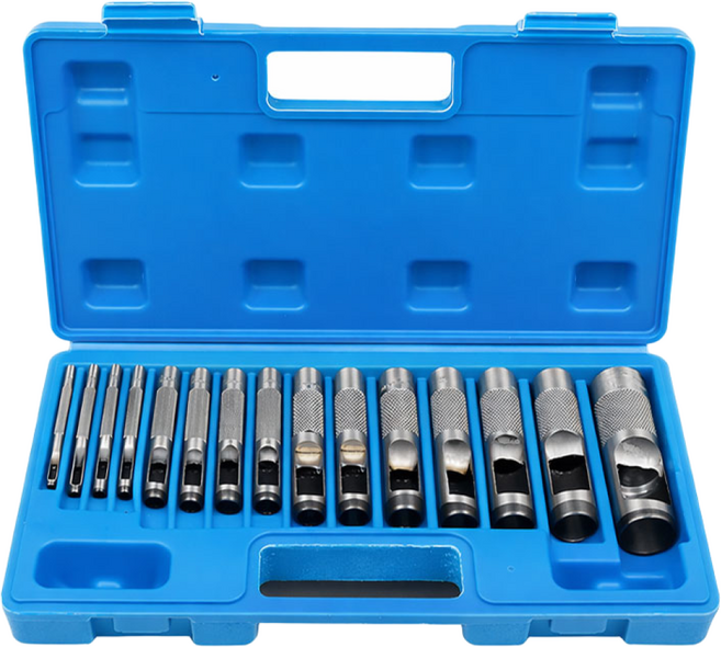 피츠코 환펀치세트 PTC-HPS15P 홀펀치 가죽 구멍 펀치, 1개