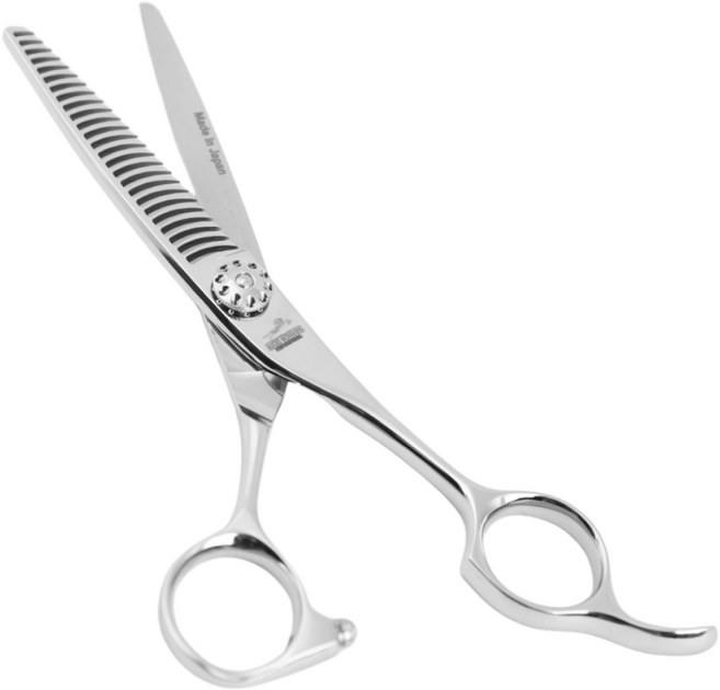 아이치 전문가용 명인 야마무라 단조 미용 틴닝 숱가위 25발 3홈 KANSEI25, 1개, KANSEI25_6.0 실버