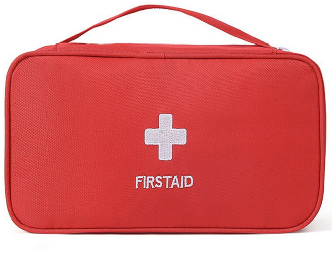 아워리빙 휴대용 구급파우치 레드, 1개