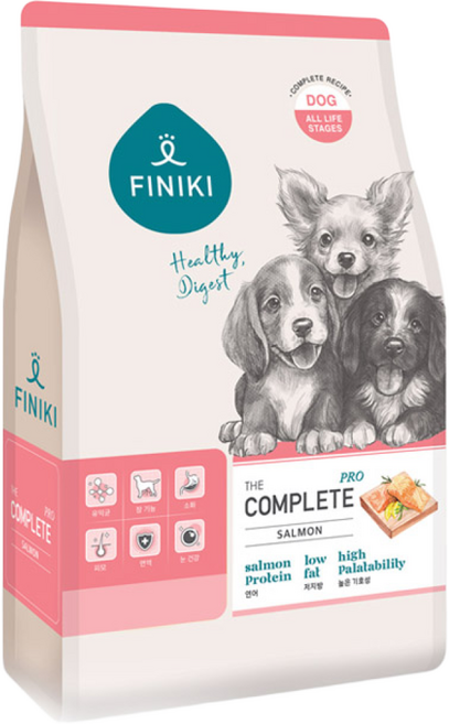 피니키 맛있는 강아지사료 더 컴플리트 프로, 1개, 6kg, 연어