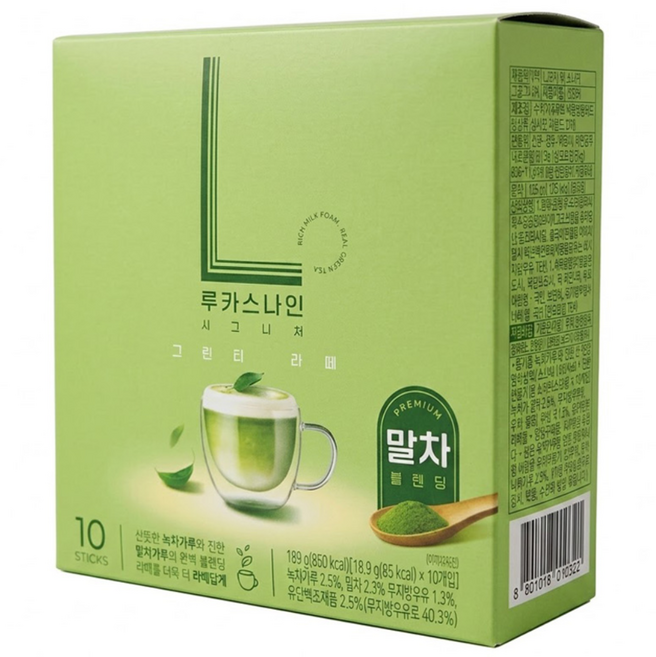 루카스나인 시그니처 그린티라떼, 18.9g, 10개입, 1개