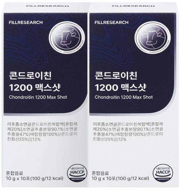 [공식판매처] 필리서치 관절연골 집중케어 콘드로이친 1200 맥스샷 1박스, 100g, 2박스