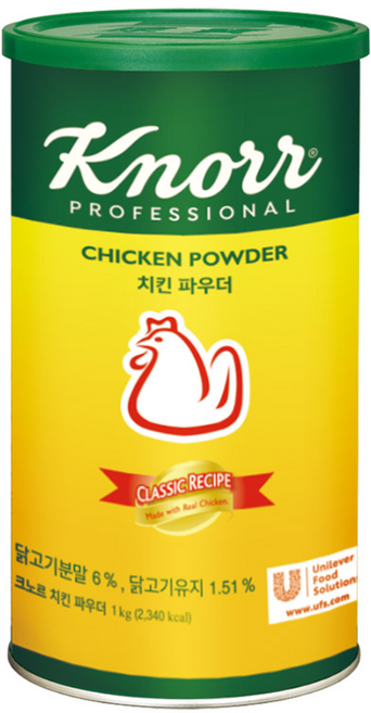 KNORR 크노르 치킨 스톡 파우더 시즈닝, 1kg, 1개