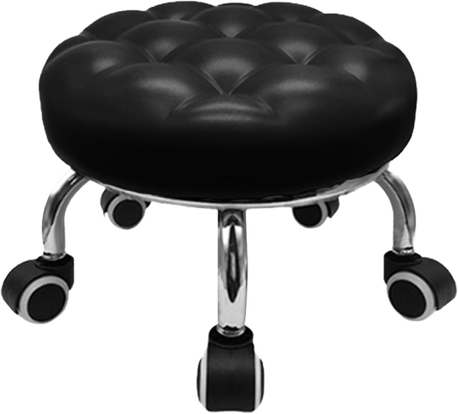 크린핏 앉은뱅이 엠보 의자, 블랙, 1개