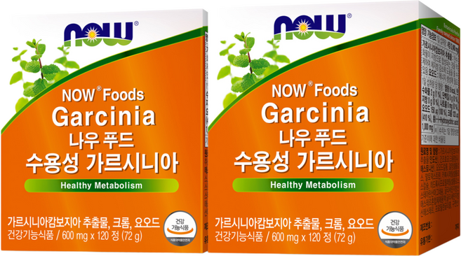 나우푸드 수용성 가르시니아, 120정, 2개