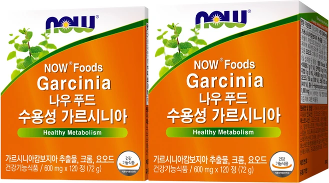 나우푸드 수용성 가르시니아, 120정, 2개 - 쿠팡