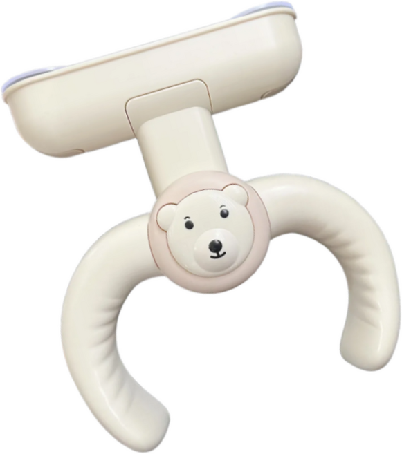 베테랑대디 KC인증 붙이는 샤워 목욕 핸들 아기비데 휴대용 목욕의자, 마카롱핑크, 1개