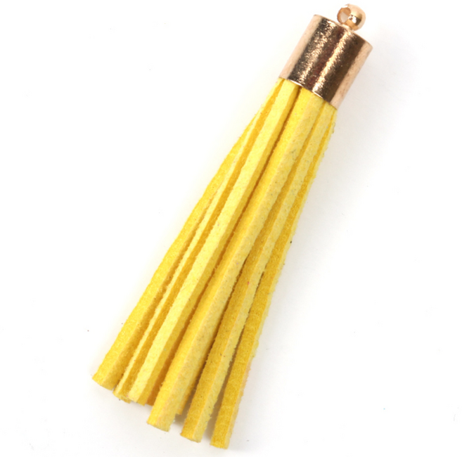 [홈앤라이프] 숏 가죽 태슬, 05.옐로우, 1개