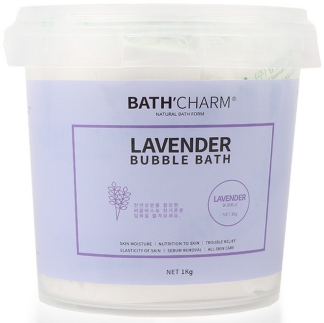 바스참 사해소금 버블바스 입욕제 라벤더, 1kg, 1개