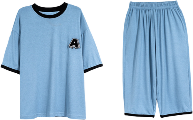 팝키즈 어린이 주니어 남아 쿨링 칠부 실내복 상하세트