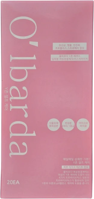 올바르다 여성청결제 Y존 이너케어 에센스젤, 2g, 20개 - 쿠팡