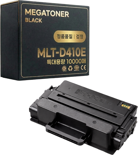 메가 토너 삼성 호환 재생 MLT-D410E SL-M3220ND SL-M3560FW, 2개, 검정 재생 토너