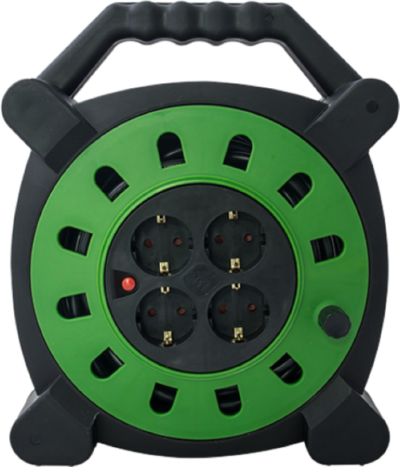 다목적 전기릴선 연장선 20미터 4구형 케이스형 레드, 30m, 1개, 러기드