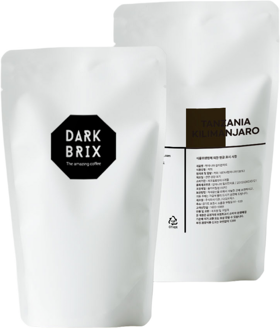 다크브릭스 탄자니아 킬리만자로 원두커피, 200g, 홀빈(분쇄안함), 1개