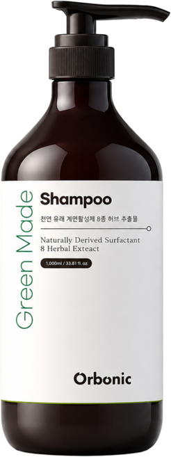 오르보닉 천연 샴푸 약산성 민감두피 지성 두피 가려움 비듬 케어 저자극 샴푸, 1개, 1L