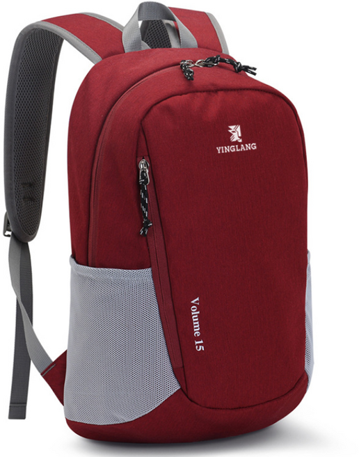 라베니처 미니 방수 캐주얼 여행 등산 경량가방, 버건디