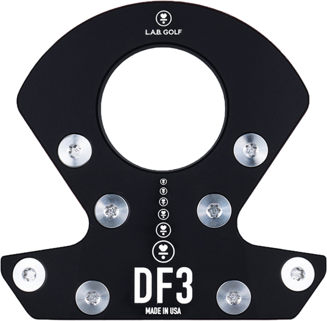 랩골프 LAB DF3 블랙 말렛 제로토크 퍼터, 33도