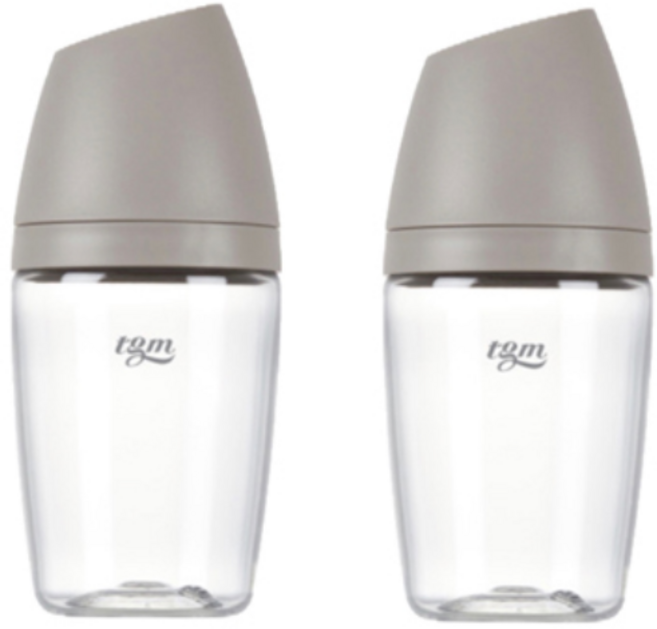 티지엠 트라이탄 쌀알 젖병, 웜그레이, 2개, 240ml