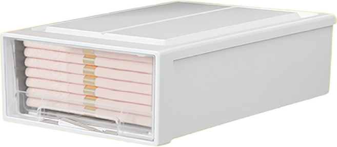 26종 꿀템요정 옷정리 리빙박스, 1개, 투명