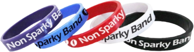 정진기 방지 팔찌 논스파키 1초 캔슬링 스포츠 실리콘 팔찌, 블랙, 1개