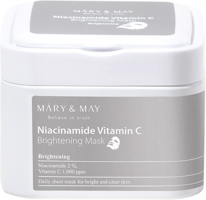 [비건뷰티] 마리엔메이 나이아신아마이드 비타민 C 브라이트닝 뽑아쓰는 마스크팩, 30개입, 1개