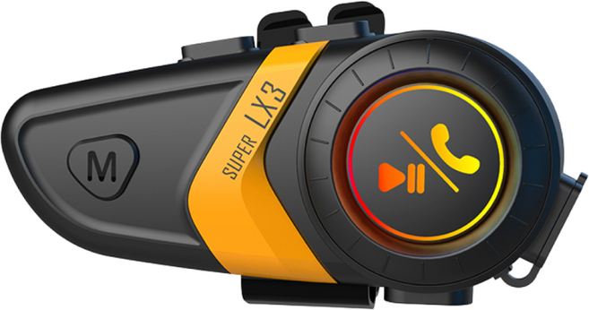 비더블유비 헬멧 블루투스 오토바이 블루투스 스마트 노이즈 캔슬링 방수 오토바이헬멧 블루투스, 노란색, A