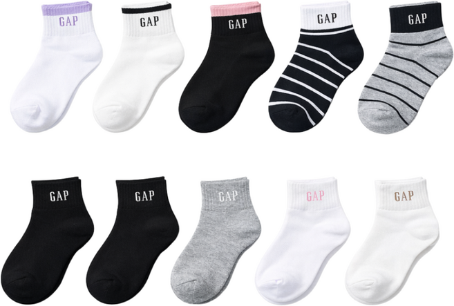 GAP 2026 키즈 양말 10족 아동양말