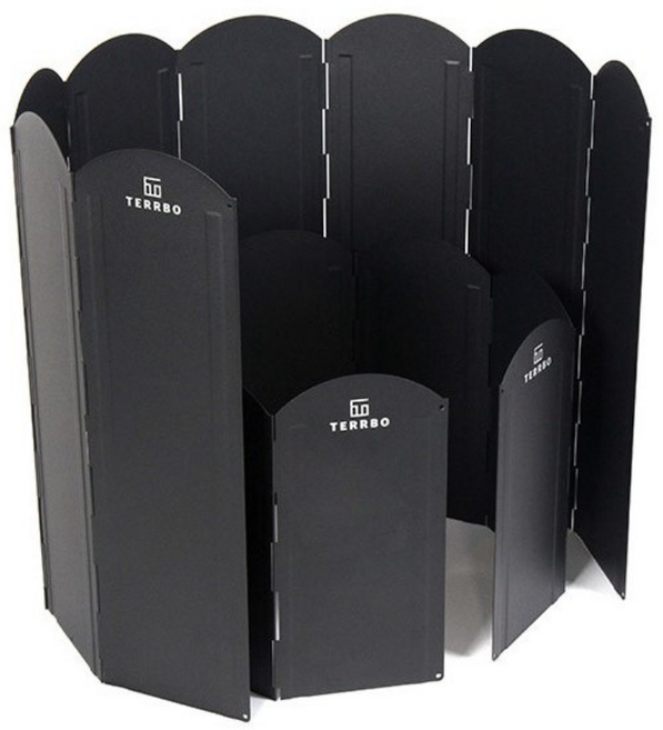 테르보 버너 바람막이 와이드 2종(소형/대형) 그리들 화로대 바람막이, 블랙, 300mm, 1개