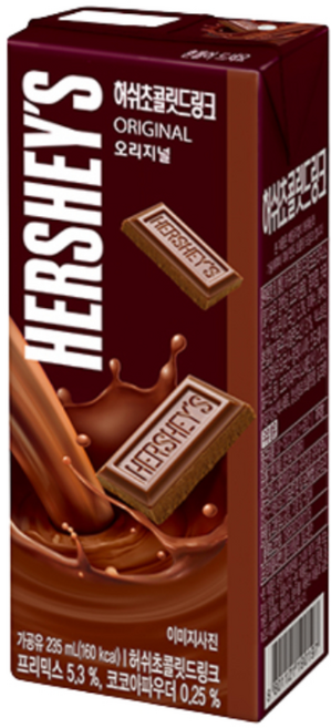 허쉬 초콜릿드링크 오리지널, 235ml, 10개