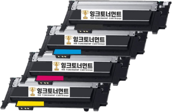 삼성전자 CLT-K404S 검정+노랑+빨강+파랑 4색세트 SL-C433 SL-C483W 재생토너, 1세트
