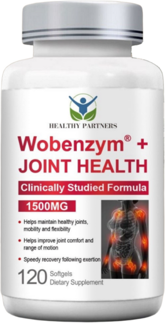 우벤자임 플러스 조인트헬스 파인애플 파파야 나토 장용코팅 단백질분해 소화 전신효소 무관세, 1개, 120정