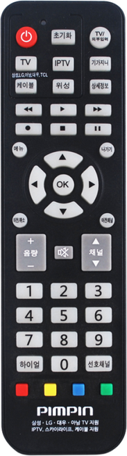 핌핀 TV 셋톱박스 통합 무설정 리모콘, PB-9788, 1개