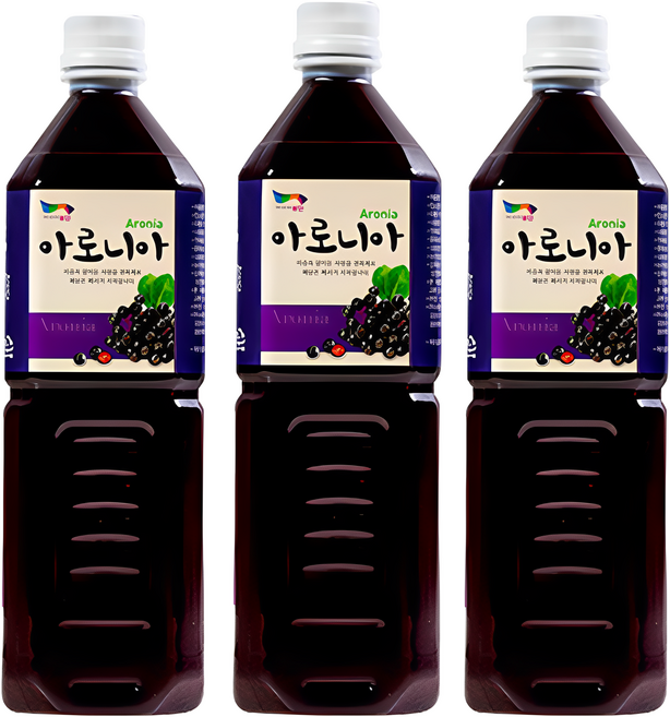 해담은베리 순수 아로니아원액, 1L, 3개