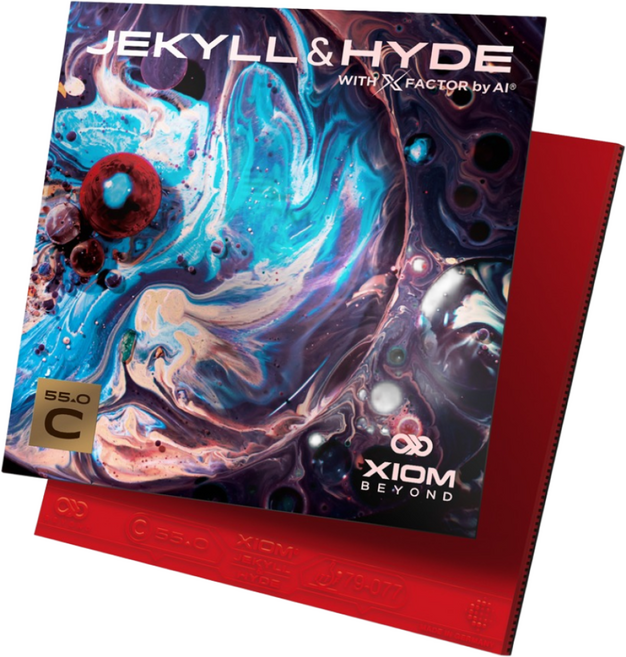 엑시옴 지킬앤하이드 C55.0 탁구러버, 적색, 1개