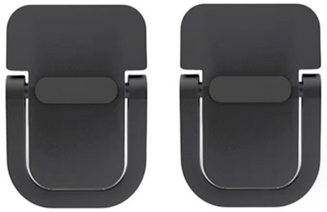 굿원 노트북 미니 받침대 부착식 킥플립 거치대, 블랙, 1개