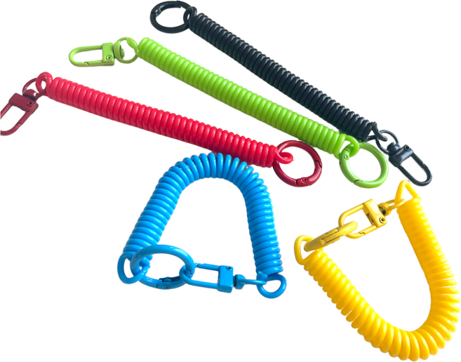 클로비 카라비너 투버클 스프링 스트랩 여행 도난방지 안전 고리 5개 세트 낚시 등산 소매치기 다용도