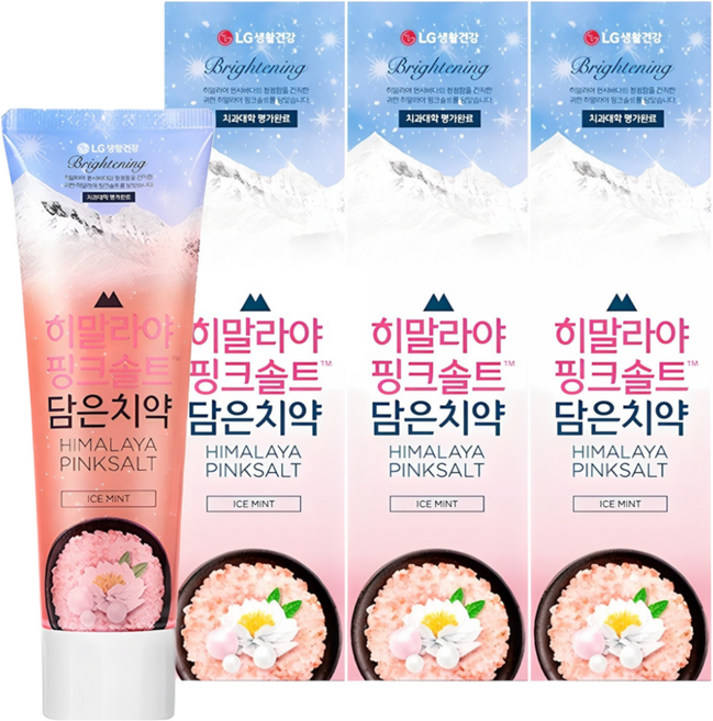 히말라야핑크솔트 담은치약 아이스민트, 100g, 3개