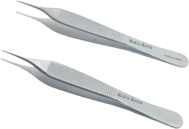 Medro-Korea 의료용 마이크로 에디슨 핀셋 0.3mm 의료용겸자 켈리포셉, 1개, 마이크로 에디슨 핀셋 0.3mm(유구)