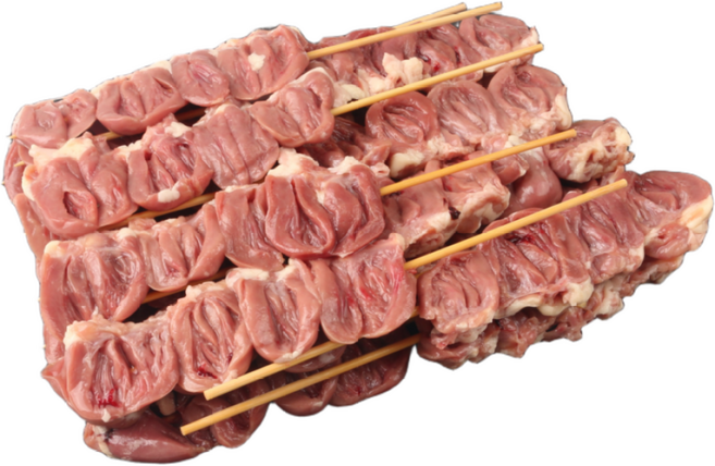 캠핑음식 염통꼬치 닭꼬치 모듬꼬치 닭똥집 닭발 닭껍질 막창 캠핑용 꼬치 18종 소스 총집합, 6.순살닭꼬치 10개, 1개