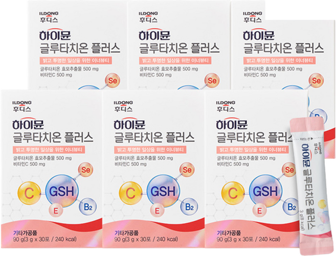 하이뮨 글루타치온 플러스 30p, 90g, 6개