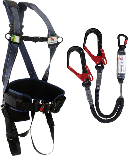 코오롱 전체식 안전벨트 원터치 허리벨트 스틸 엘라스틱죔줄 더블 관리자용 고급형