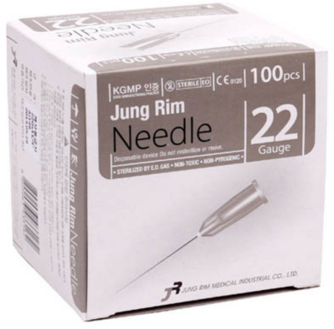 정림의료기산업 정림 일회용주사침 모음 100개입, 1개, 22G 1-1/4"