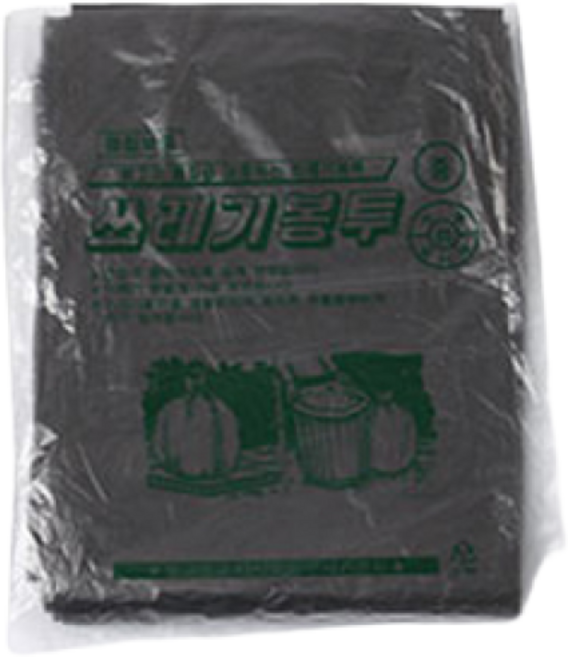 쓰레기봉투 분리수거봉투(소/검정/20매) 58*75cm(배접)약40~50L 10개
