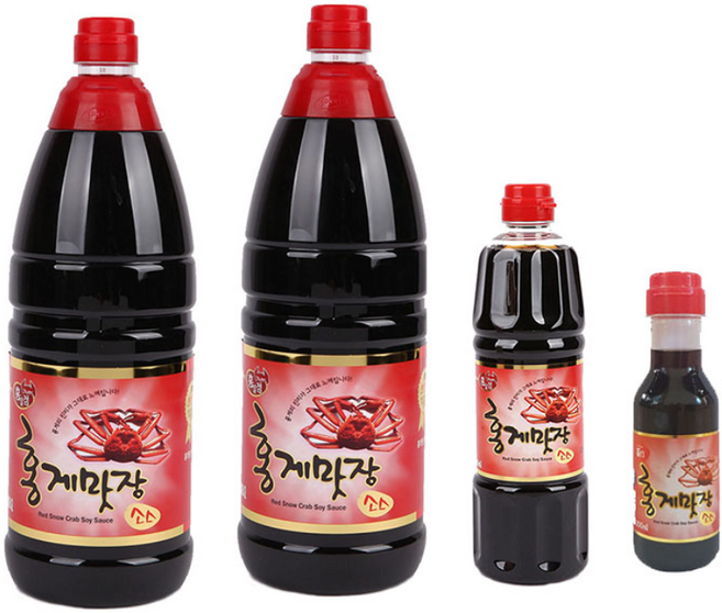 [류맛간장]홍게간장 홍게맛장소스1800ml 2병+500ml1병+200ml, 4.3L, 1개