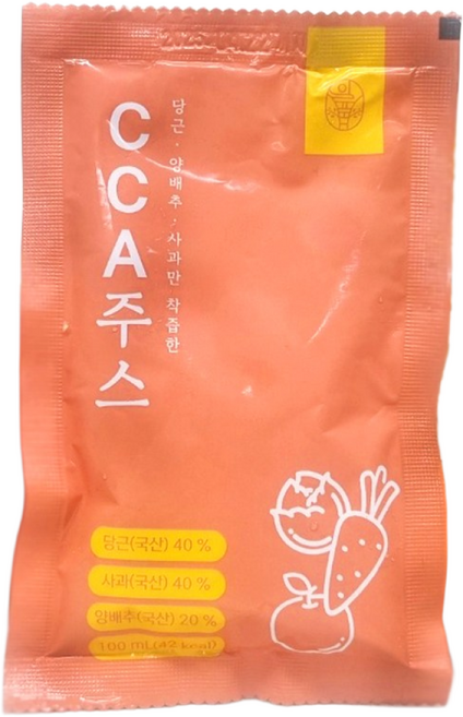 일품자연 CCA주스 100ML 까주스 당근 양배추 사과 착즙하여 만든 주스 즙, 30개